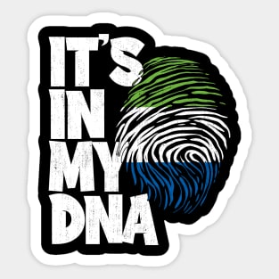 IT'S IN MY DNA Sierra Leone Flag Men Women Kids Sticker